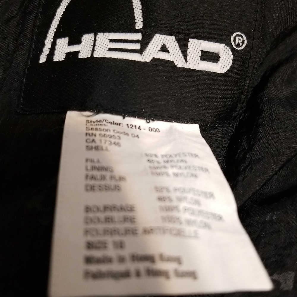 Ladies Black Head Ski Jacket 10 - Picture 8 of 9